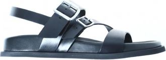 Guglielmo Rotta Platte sandalen - Dames - Sandalen - Zwart - 37 EU - Leer - Schoenen