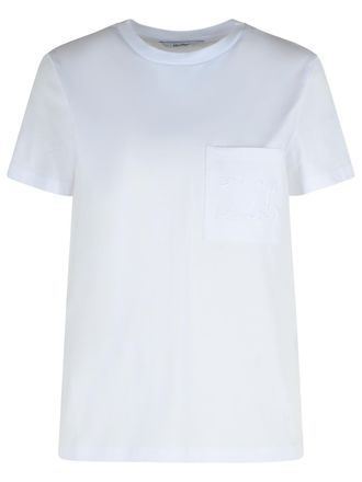 Max Mara papaya White Cotton Jersey T-shirt