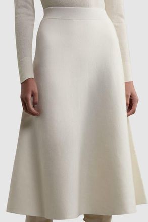 Karen Millen Milano Knit Full Midi Skirt in Cream at Nordstrom, Size Medium