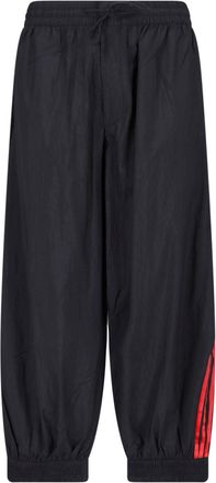 Yohji Yamamoto Black Gradient 3 Stripes Wide-Leg Pants
