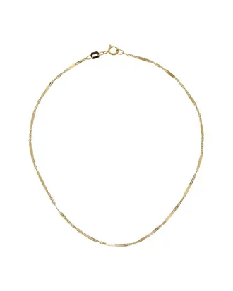 Italian Gold, Inc 10K Twisted Mirror Station Anklet