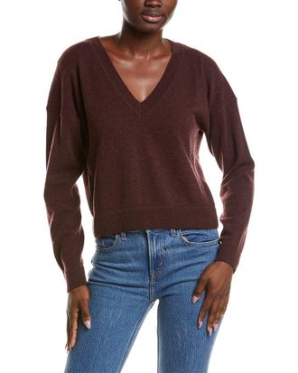 Naadam Naadam Cashmere Cropped V-Neck Pullover