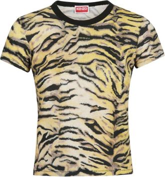 Kenzo Gots Tijger Classic T-Shirt - Dames - T-shirts - Veelkleurig - M - Tops