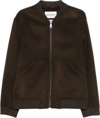 Amaranto Bomber con zip - Marrone