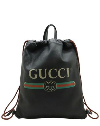 Gucci Print Drawstring Backpack 2Way (Authentic Pre-Loved)
