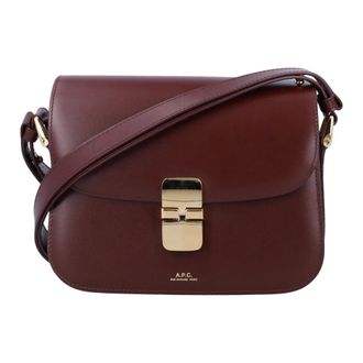 A.P.C. Stylish Wine Handbag with Multiple Compartments - female - A.P.C. - Cross Body Bags - Red - ONE SIZE - Bags