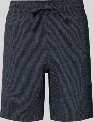 Lacoste Loose Fit Shorts aus Baumwoll-Mix in Dunkelblau, Gr&ouml;&szlig;e XXL
