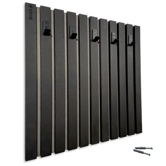 OEM Percha De Madera Lamele De 60 Cm, Negra