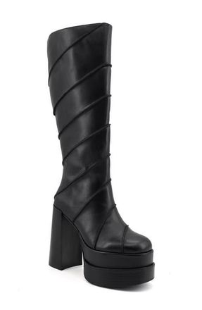 Zigi Soho Albania Platform Waterproof Boot in Black Light at Nordstrom, Size 10