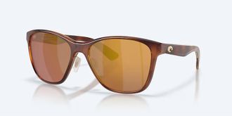 Costa Unisex Luna Nueva Polarized Sunglasses In Tortoise Gold Mirror