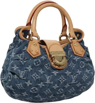 Louis Vuitton Pre-owned Vintage Denim Handbag - Dames - Vintage Handtas - Blauw - ONE Size - Denim - Vintage