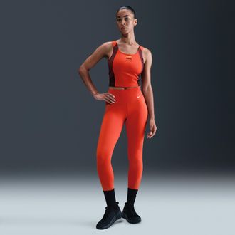 Nike Womens One High-Waisted 7/8 Leggings in Red | HV2295-633