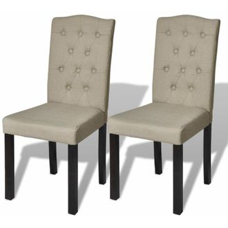 vidaXL Sillas De Comedor 2 Unidades De Tela Camel Vidaxl