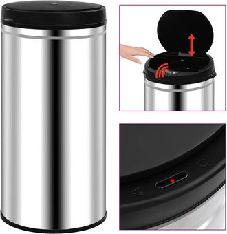 vidaXL Vidaxl - Cubo De Basura Con Sensor Autom&aacute;tico 70 L Acero Inoxidable