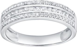 LuvMyJewelry Isolyn Grace 0.50 Cts Natural Diamond 14K Gold Ring in 14K White Gold at Nordstrom, Size 7