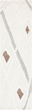 Safavieh Alfombra lana/algod&oacute;n marfil/marrone 69 x 244 cm