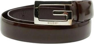 Gucci Pre-owned Belts, female, Brown, Size: ONE SIZE Pre-owned Vintage Leather Belt