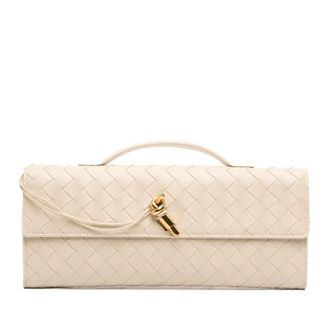 Bottega Veneta Pre-owned Bottega Veneta Lambskin Intrecciato Andiamo Clutch Ladies B01121184G