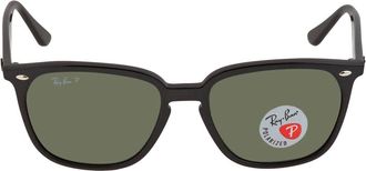 Ray-Ban Polarized Dark Green Square Unisex Sunglasses RB4362 601/9A 55