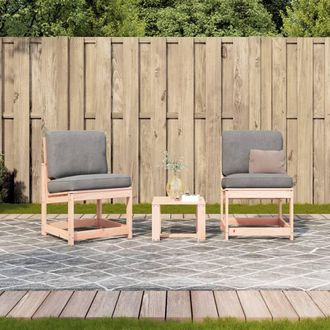 Berkfield Home Beautiful 3 Piece Garden Lounge Set Solid Wood Douglas in Light Tan