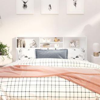 vidaXL Mueble Cabecero Blanco 180x19x103,5 Cm Vidaxl