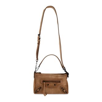 Balenciaga Le City Moto Mini - Dames - Tassen - Bruin - Maat: ONE Size Zijde