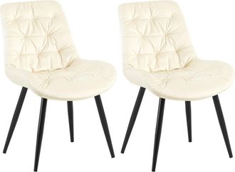 Clp Clp - Lote De 2 Sillas De Comedor Rossford Crema