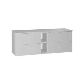 Petits Meubles Mueble bajo lavabo 140cm paneles de melamina y mdf blanco
