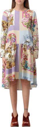 Vivetta Vivetta, Kleedjes, Dames, Veelkleurig, S, Kleurrijke Bloemen Patchwork A-lijn Jurk
