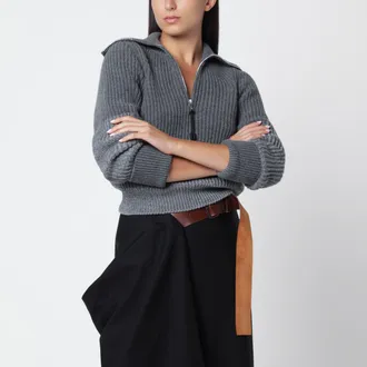 Bottega Veneta Maglione grigio in lana e cashmere