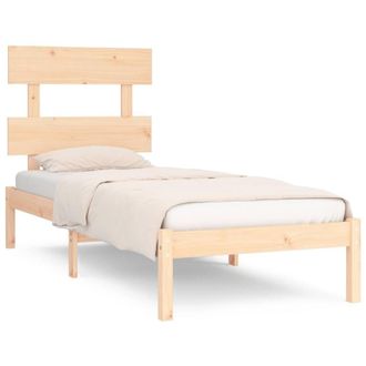 Berkfield Home Bed Frame Solid Wood 90x190 cm Single in Light Brown