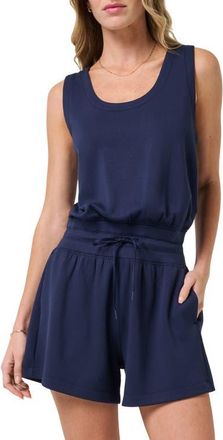 Travis Mathew Skyloft Tie Waist Romper in Navy Blazer at Nordstrom, Size Medium