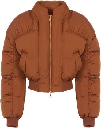 Elisabetta Franchi Dames, Jassen, Bruin, Maat: XS Voile
