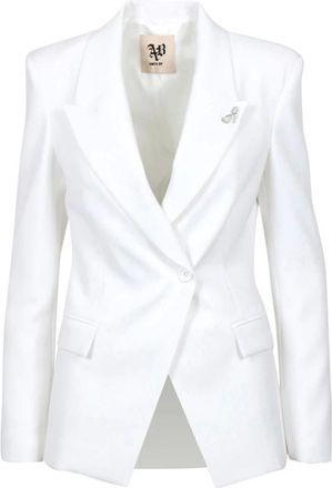 Aniye By Jassen, Dames, Wit, S, Leer, Slim Blazer