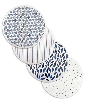 Lenox Set Of 4 Blue Bay Round Cork Placemats