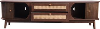 STILVORA Mueble De Tv Con 2 Puertas Correderas Y 2 Cajones De Rat&aacute;n, Estilo Natural, En Mdf, 170&times;39,5&times;46 Cm, Natural