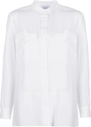 Dondup 000 Camicia Bianca Lunga - Dames - Overhemden - Wit - XL - Overhemden