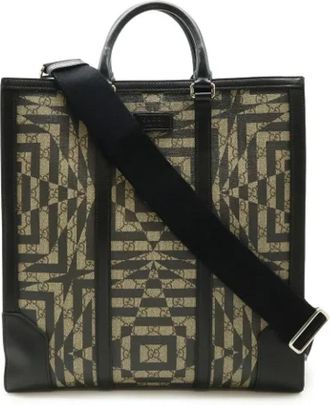 Gucci Pre-owned Leather gucci-bags - Dames - Vintage Shopper - Beige - ONE Size - Leer - Vintage