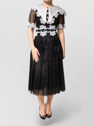 Dolce & Gabbana silk macrame lace midi dress