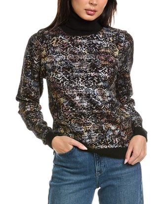 Brodie Felicity Foiled Snake Roll Neck