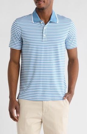 Brooks Brothers Feeder Stripe Knit Performance Polo in Blue/White at Nordstrom Rack, Size Xx-Large