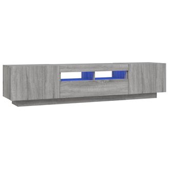 vidaXL Vidaxl - Set Muebles Tv Con Leds 2 Pzas Madera Contrachapada Gris Sonoma