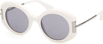 Max Mara MM0188 21A Womens Sunglasses White Size 52
