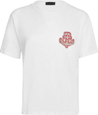 Liu Jo T-shirt met stras anker - Wit