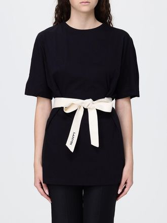 Lanvin T-shirts in cotone e seta con cinta