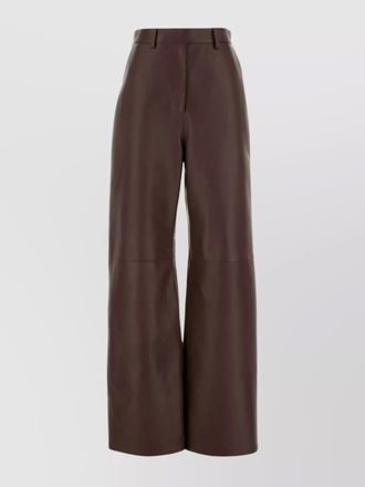 Loewe lamb leather wide-leg trousers