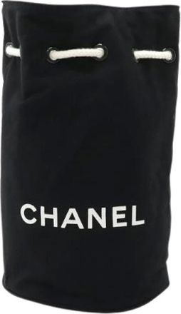 Chanel Pre-owned Bucket Bags, female, Black, Size: ONE SIZE Pre-owned Canvas Bucket Bag