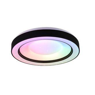Reality Plaf&oacute;n De Interior Reality Arco 22w &Oslash; 49 Cm. Efecto Estrellas. Led Rgbw Multicolor Regulable. Mando A Distancia. Montaje En Techo Y Pared Sal&oacute;n Y Dorm