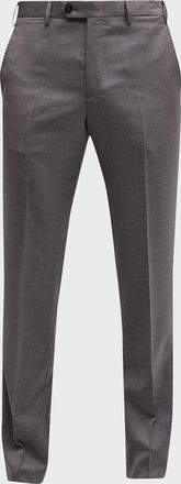 Giorgio Armani Mens Solid Wool Trousers
