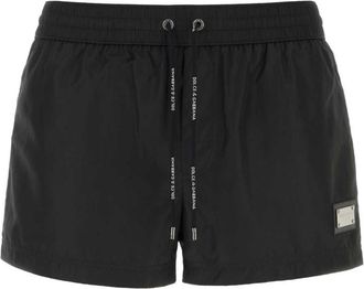 Dolce & Gabbana Black Logo Swim Shorts